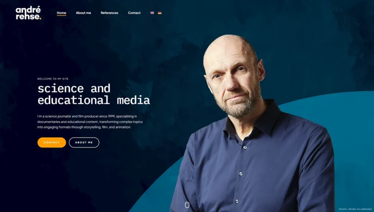 web para el director y productor audiovisual André Rehse