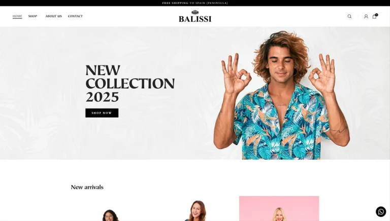tienda online para Balissi