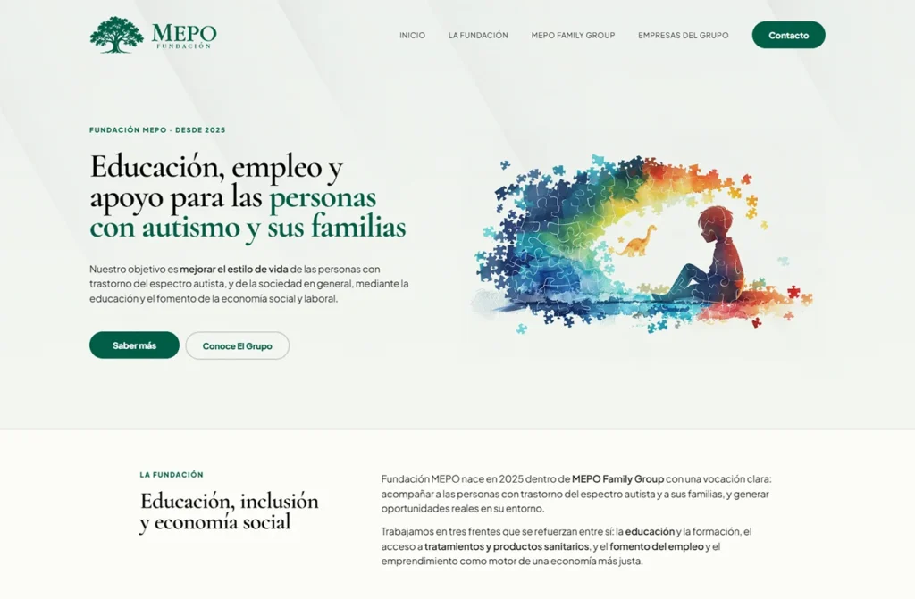 Página web para MEPO Fundación