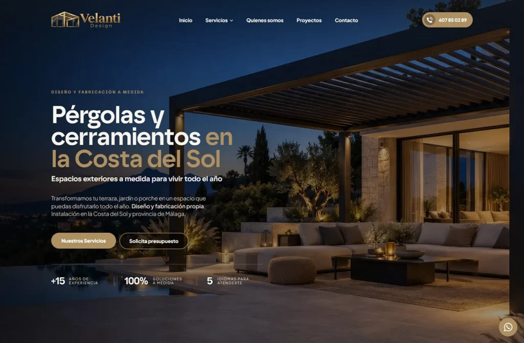 Nueva página web para Velanti Design